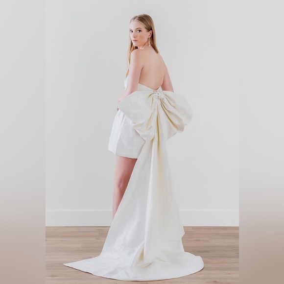 WATTERS TRIFLE STRAPLESS BACK-BOW MINI DRESS - Picture 5 of 8